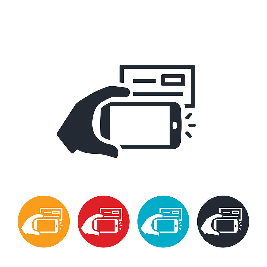 Mobile Check Deposit Icon Drawing by Appleuzr