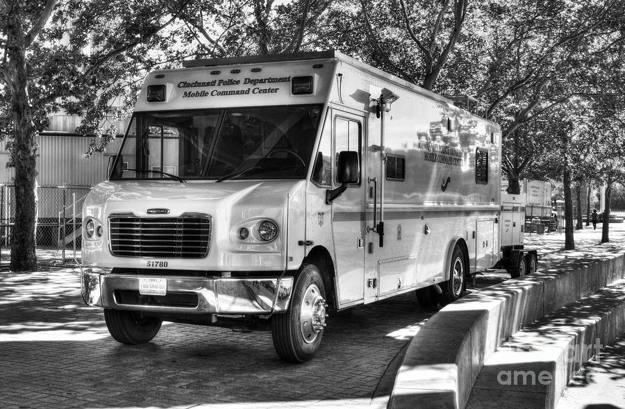 Mobile Command Center BW Photograph by Mel Steinhauer