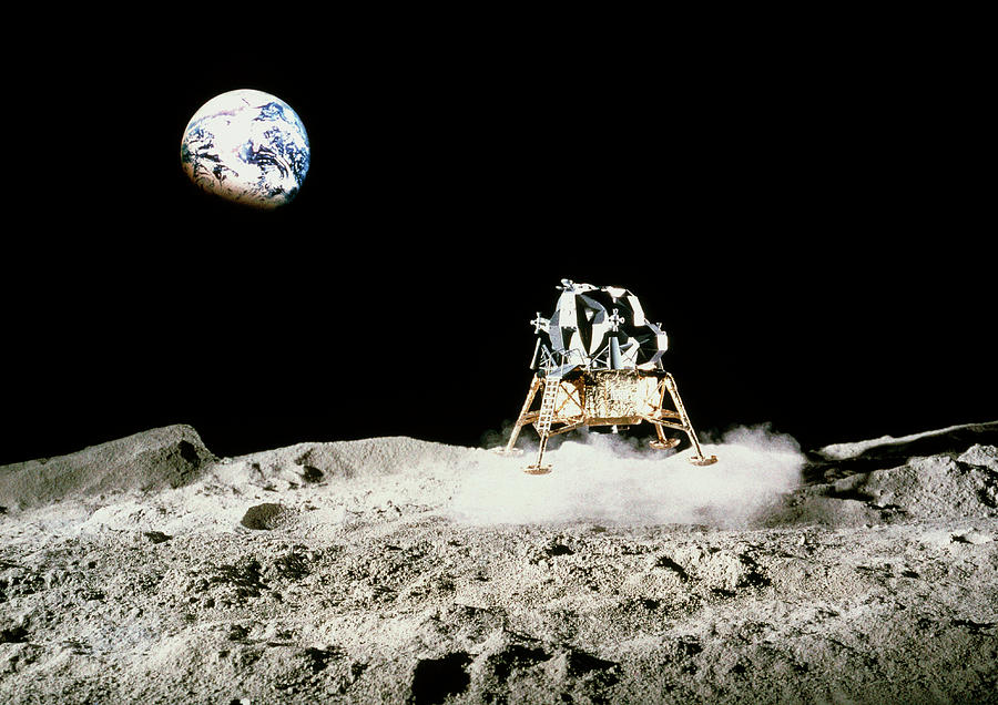 Mockup Of A Lunar Module On The Moon's Surface Photograph by Paul