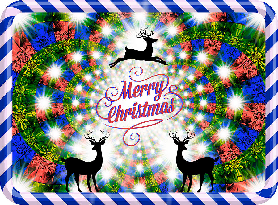 Mod Cards - Christmas Lights - Merry Christmas III Digital Art by Aurelio Zucco