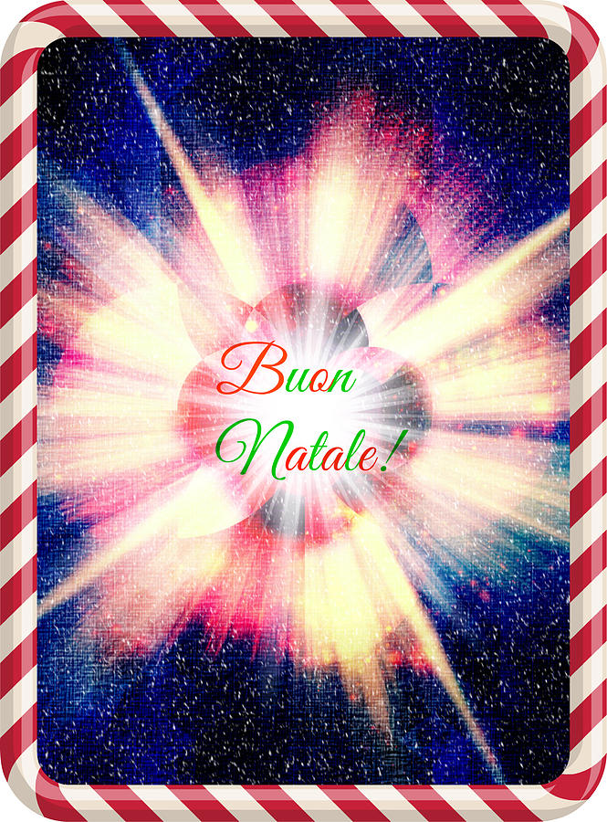 Mod Cards - Christmas Star - Buon Natale Digital Art by Aurelio Zucco