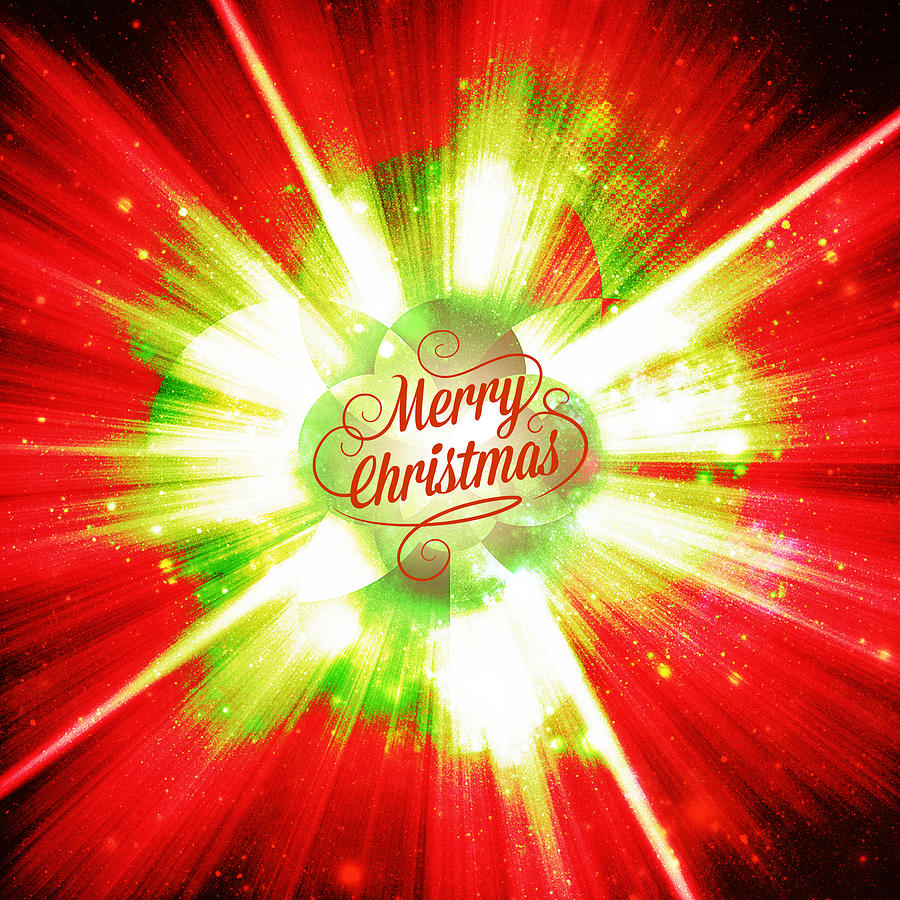Mod Cards - Christmas Star - Merry Christmas Digital Art by Aurelio Zucco