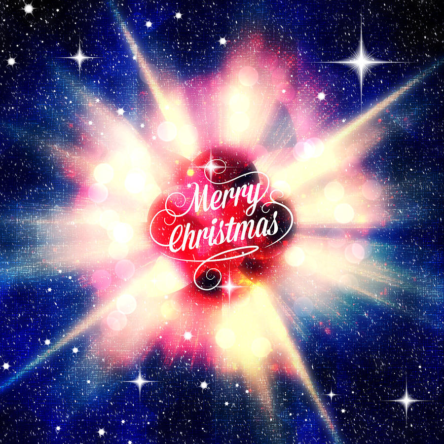 Mod Cards - Christmas Star III - Merry Christmas Digital Art by Aurelio Zucco