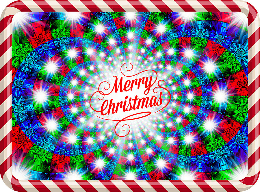 Mod Cards - Holiday Lights - Merry Christmas Digital Art by Aurelio Zucco