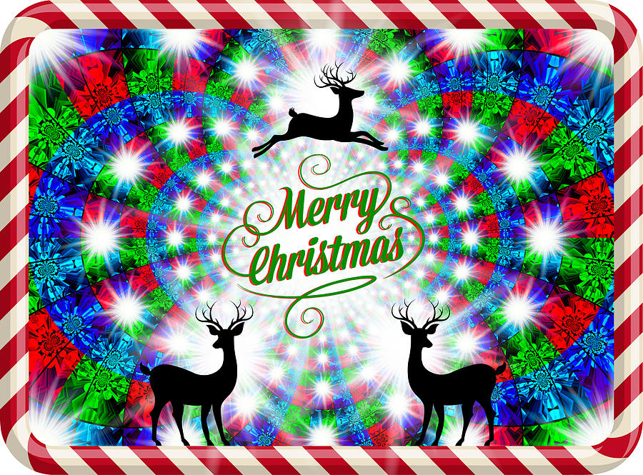 Mod Cards - Holiday Lights IV - Merry Christmas Digital Art by Aurelio Zucco