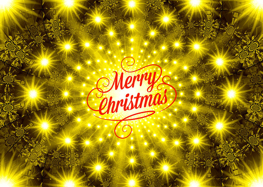 Mod Cards - Holiday Lights V - Merry Christmas Digital Art by Aurelio Zucco