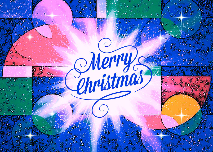 Mod Cards - Lets Party II - Merry Christmas Digital Art by Aurelio Zucco