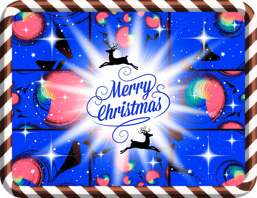 Mod Cards - Merry Christmas Reindeer IV Digital Art by Aurelio Zucco