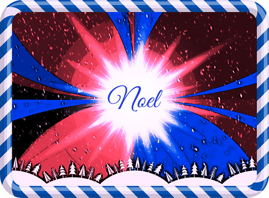 Christmas Digital Art - Mod Cards - Noel III by Aurelio Zucco