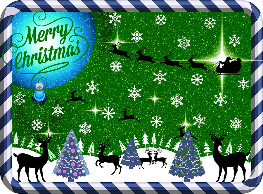 Mod Cards - Reindeer Games - Merry Christmas IV Digital Art by Aurelio Zucco