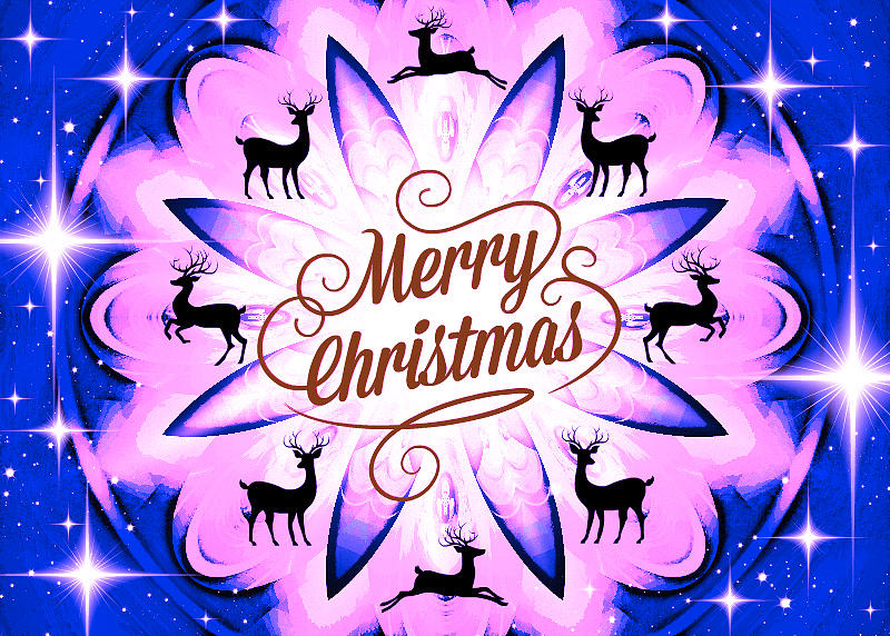 Mod Cards - Santas Reindeer II - Merry Christmas Digital Art by Aurelio Zucco