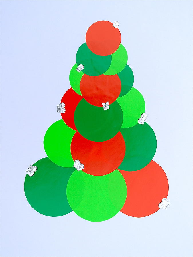 Mod Christmas Tree Mixed Media by Michele Myers