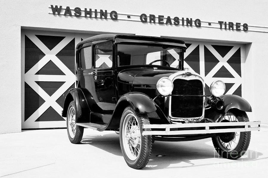 Model A Black and White Photograph by Lawrence Burry