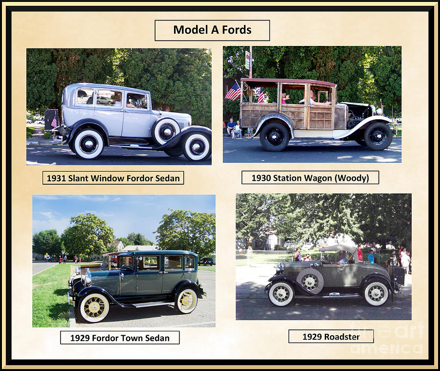 Model A Fords Collage  Photograph by Charles Robinson