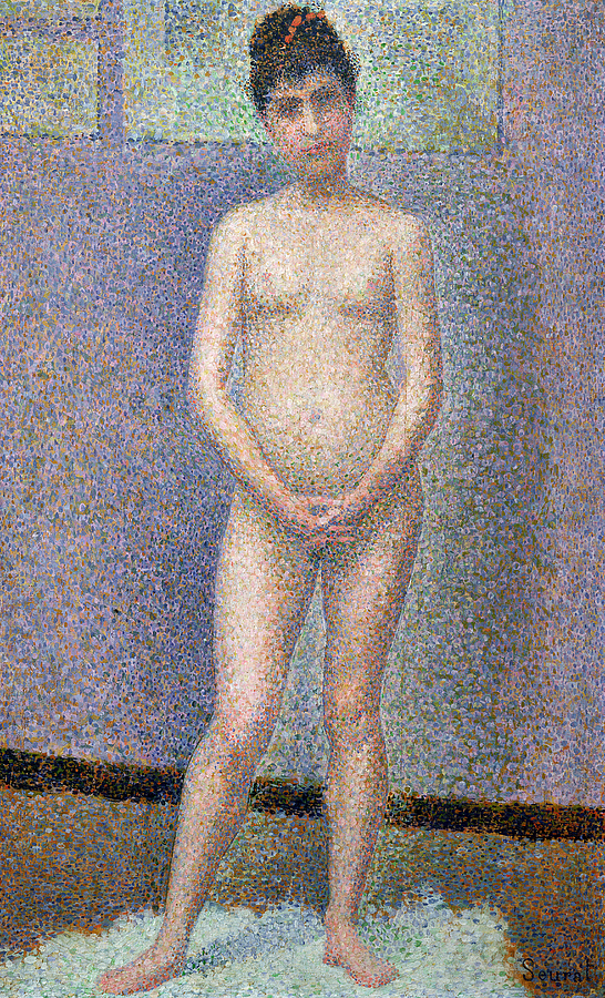 Georges Pierre Seurat Painting - Model from the Front by Georges Pierre Seurat