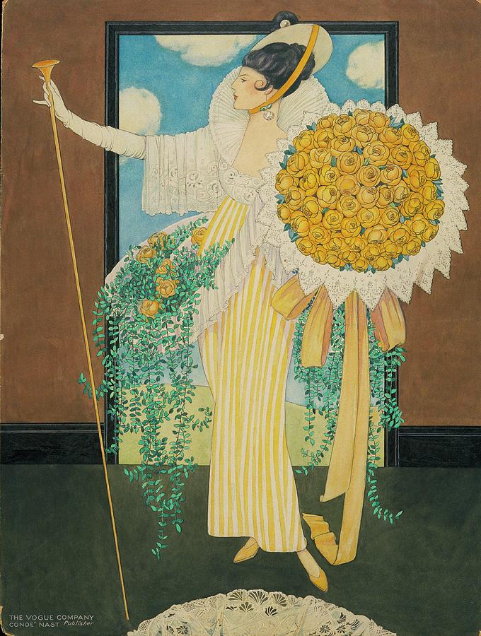 Model Holding A Bouquet by George Wolfe Plank