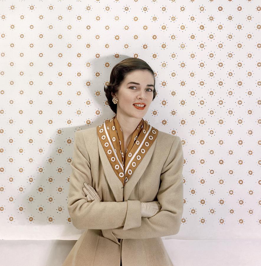 Model In A Beige Suit Photograph by Frances McLaughlin-Gill