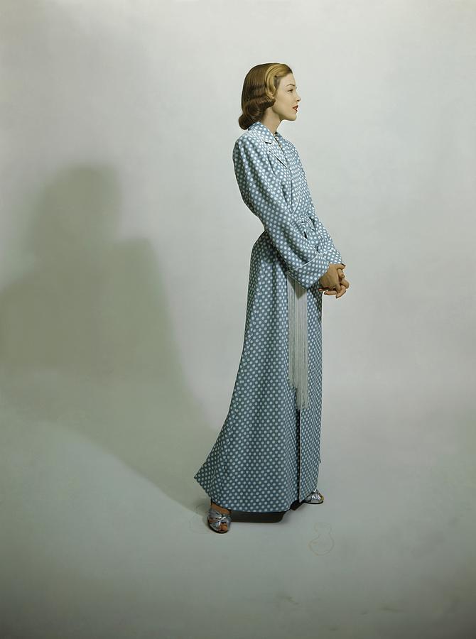 Model In A Rayon Shantung Robe Photograph by Frances McLaughlin-Gill