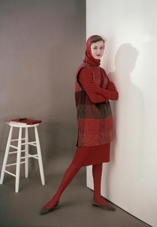 Model In A Tunic And Wool Dress Photograph by Frances McLaughlin-Gill