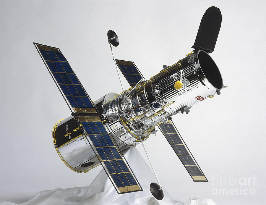 Space Photograph - Model Of Hubble Space Telescope by Dorling Kindersley