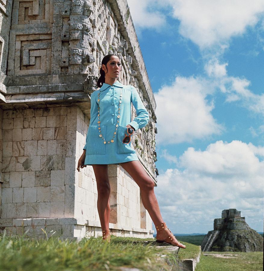 Model Wearing A B H Wragge Tunic In Tula Photograph by Henry Clarke