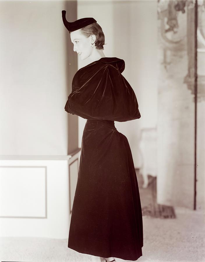 Model Wearing A Cape Jacket Photograph by Horst P. Horst