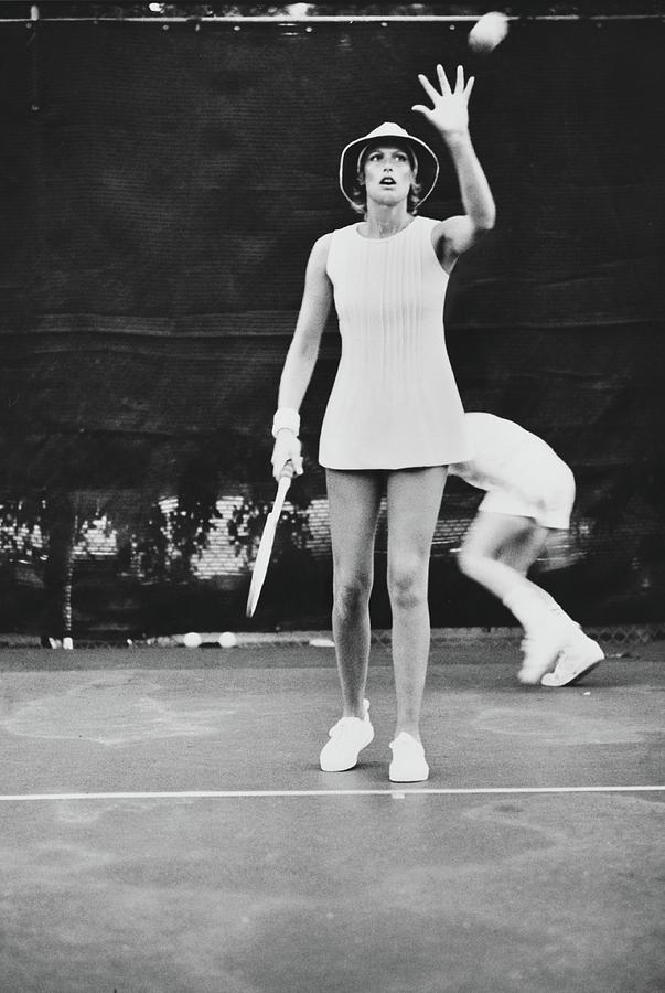 Model Wearing A Court I Tennis Dress Photograph by Kourken Pakchanian