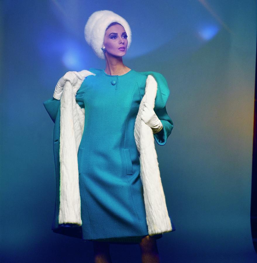 Model Wearing A Frechtel Coat Photograph by Bert Stern Model Wearing A Frechtel Coat Photograph by Bert Stern