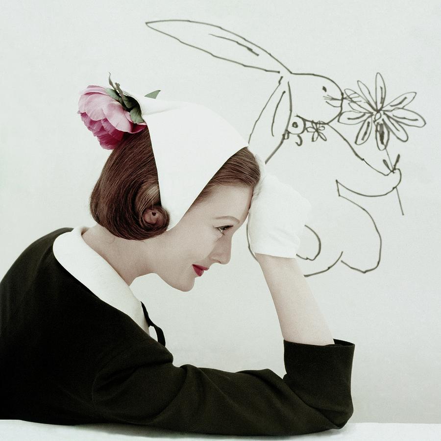 Model Wearing A Hat By William J Photograph by Frances McLaughlin-Gill