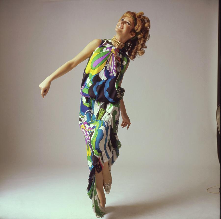 Accessories Photograph - Model Wearing A Lanvin Ensemble by Bert Stern Accessories Photograph - Model Wearing A Lanvin Ensemble by Bert Stern
