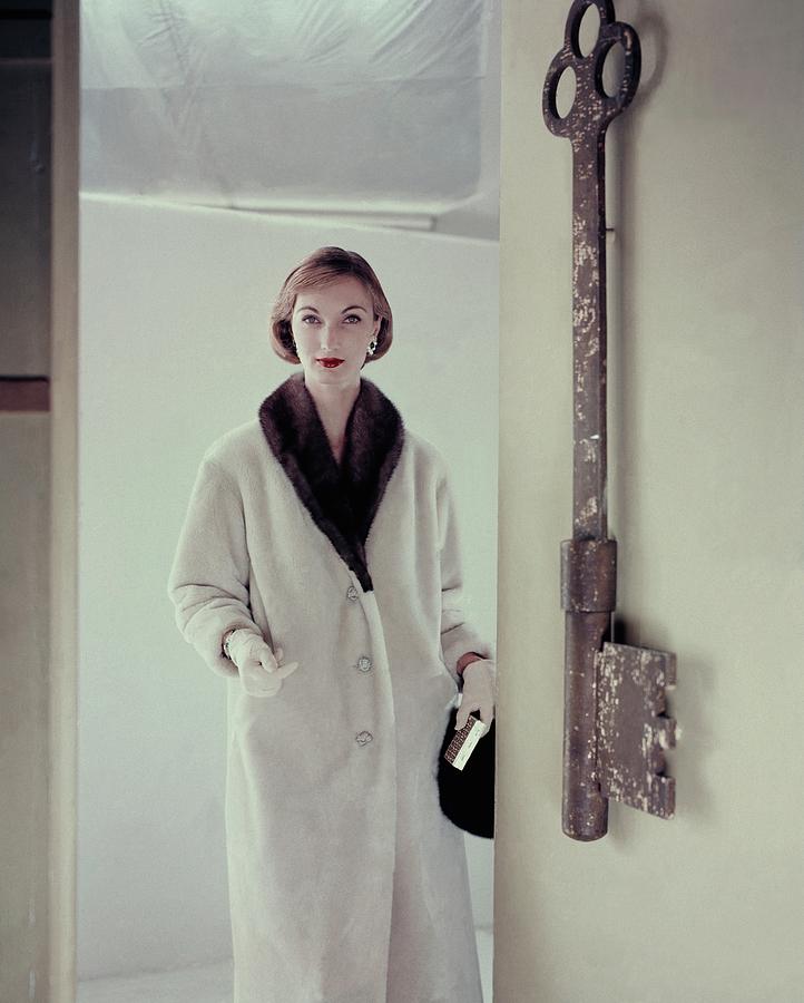 Model Wearing A Mink Collared Coat Photograph by Frances McLaughlin-Gill