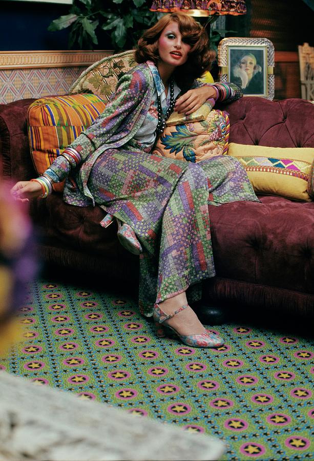 Model Wearing A Missoni Suit Photograph by Kourken Pakchanian