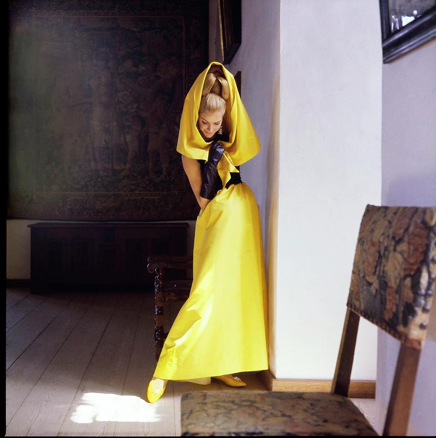Model Wearing A Nat Kaplan Dress Photograph by Horst P. Horst