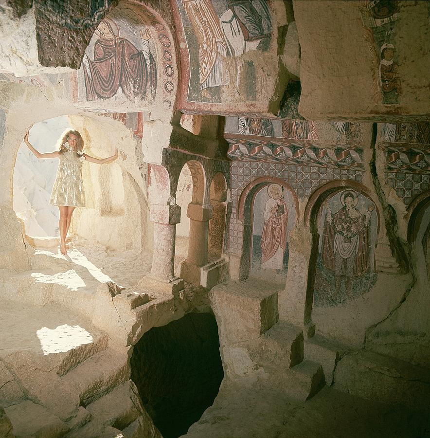 Model Wearing A Pat Sandler Dress In A Byzantine Photograph by Henry Clarke