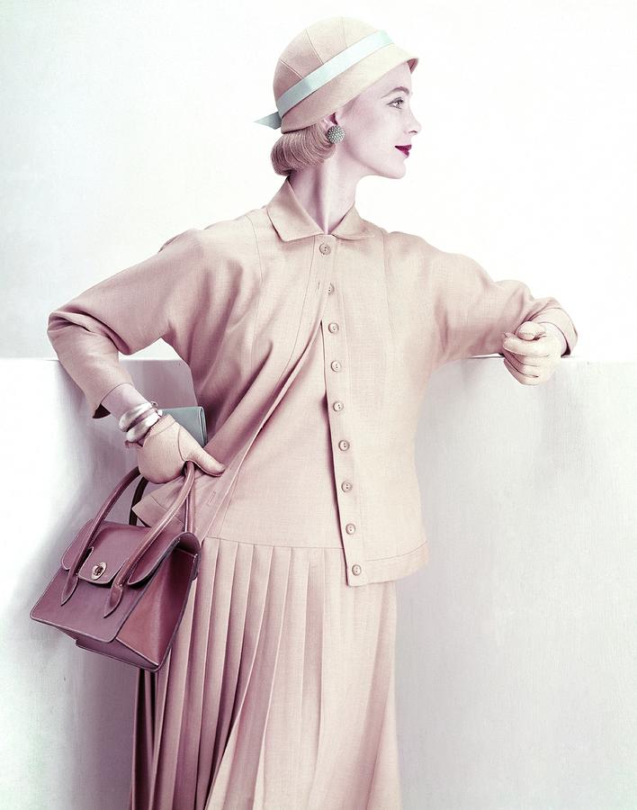 Model Wearing A Suit And Cloche Hat Photograph by Frances McLaughlin-Gill Model Wearing A Suit And Cloche Hat Photograph by Frances McLaughlin-Gill