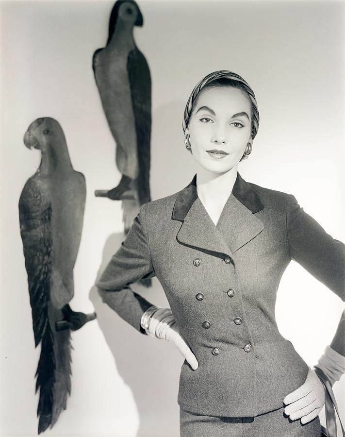 Model Wearing A Suit Photograph by Horst P. Horst