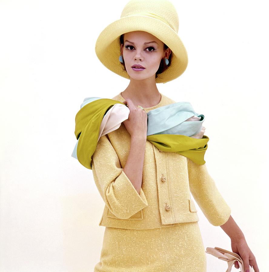 Model Wearing A Yellow Suit Photograph by Sante Forlano