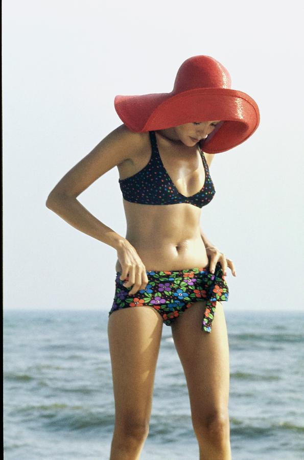 Model Wearing An Ungaro Bikini Photograph by Bert Stern