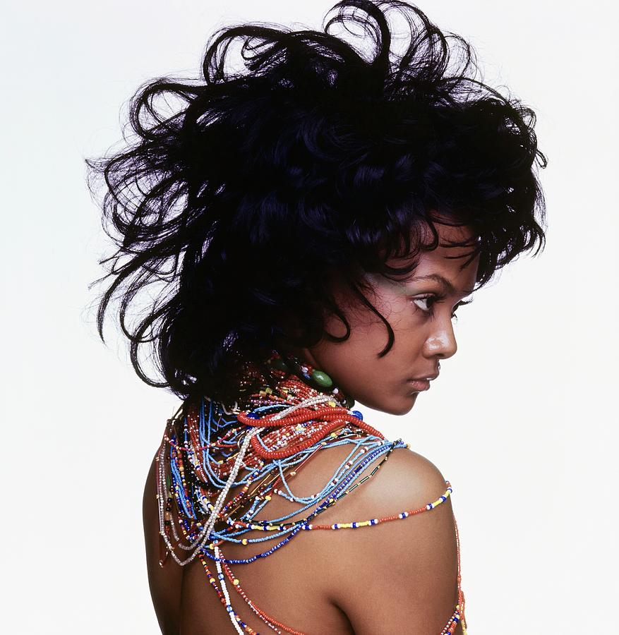 Jewelry Photograph - Model Wearing Beaded Necklaces by Gianni Penati