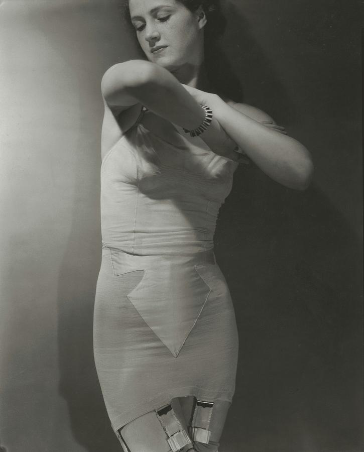 Model Wearing Girdle Photograph by Edward Steichen