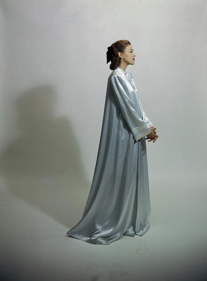 Clothing Photograph - Model Wearing Nightgown by Frances McLaughlin-Gill