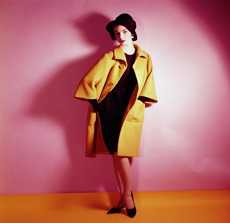 Model Wearing Norman Norell Ensemble Photograph by Horst P. Horst