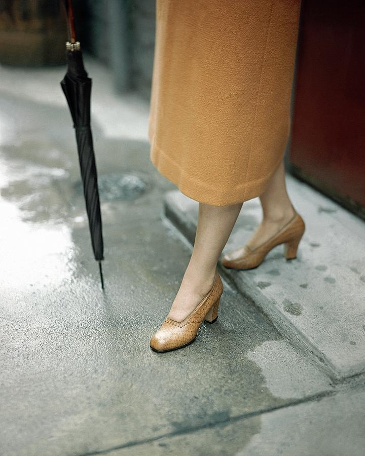 Model Wearing Ostrich Pumps Photograph by Frances McLaughlin-Gill