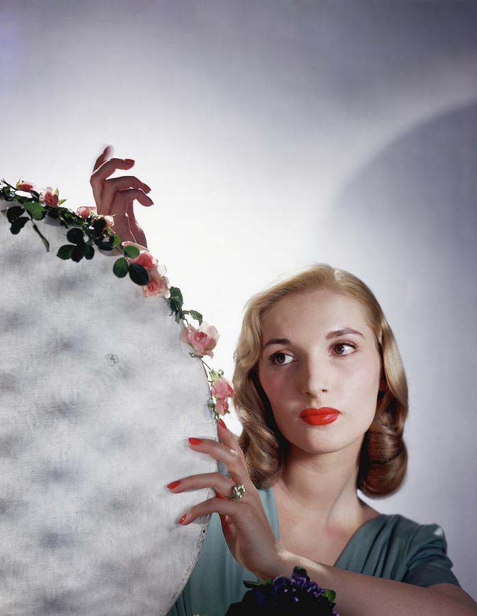 Model Wearing Red Lipstick Photograph by Horst P. Horst