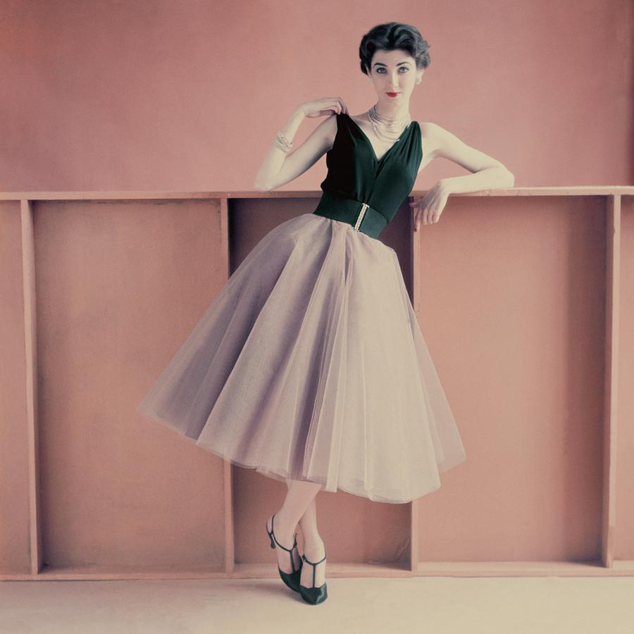 Model Wearing Tulle Skirt Photograph by Richard Rutledge