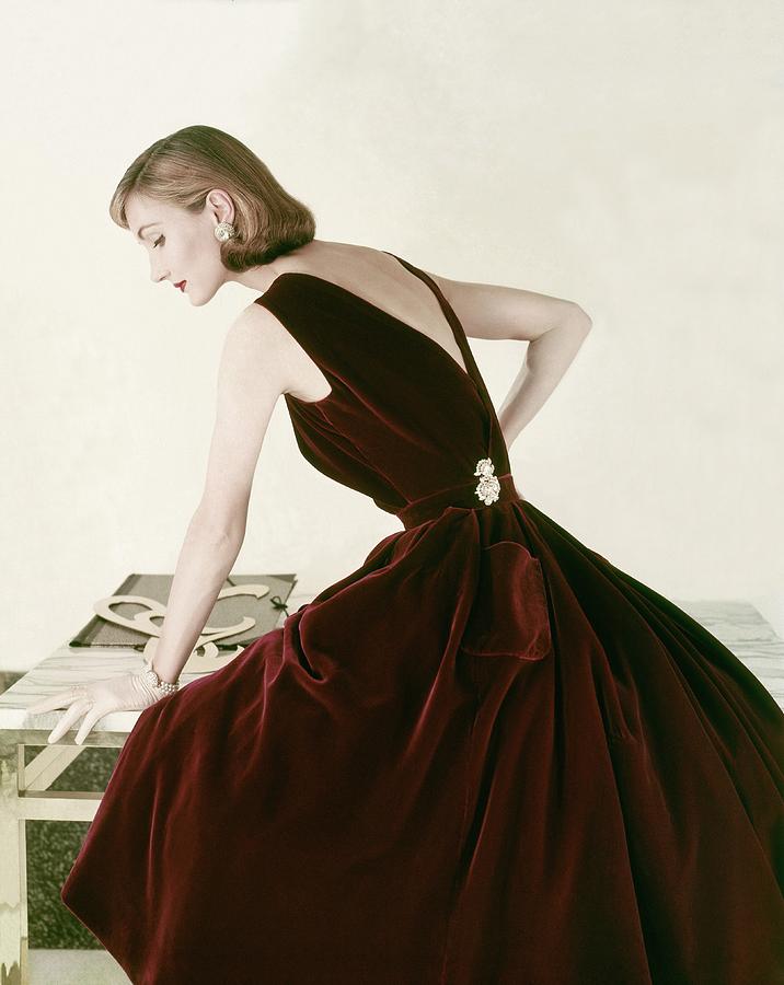 Model Wearing Velvet Dress Photograph by Frances McLaughlin-Gill