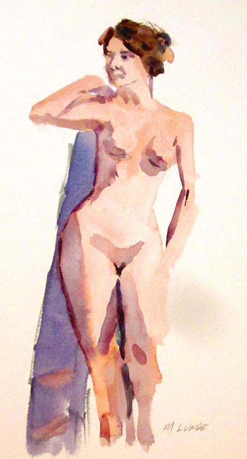 Model With Robe Painting by Mark Lunde