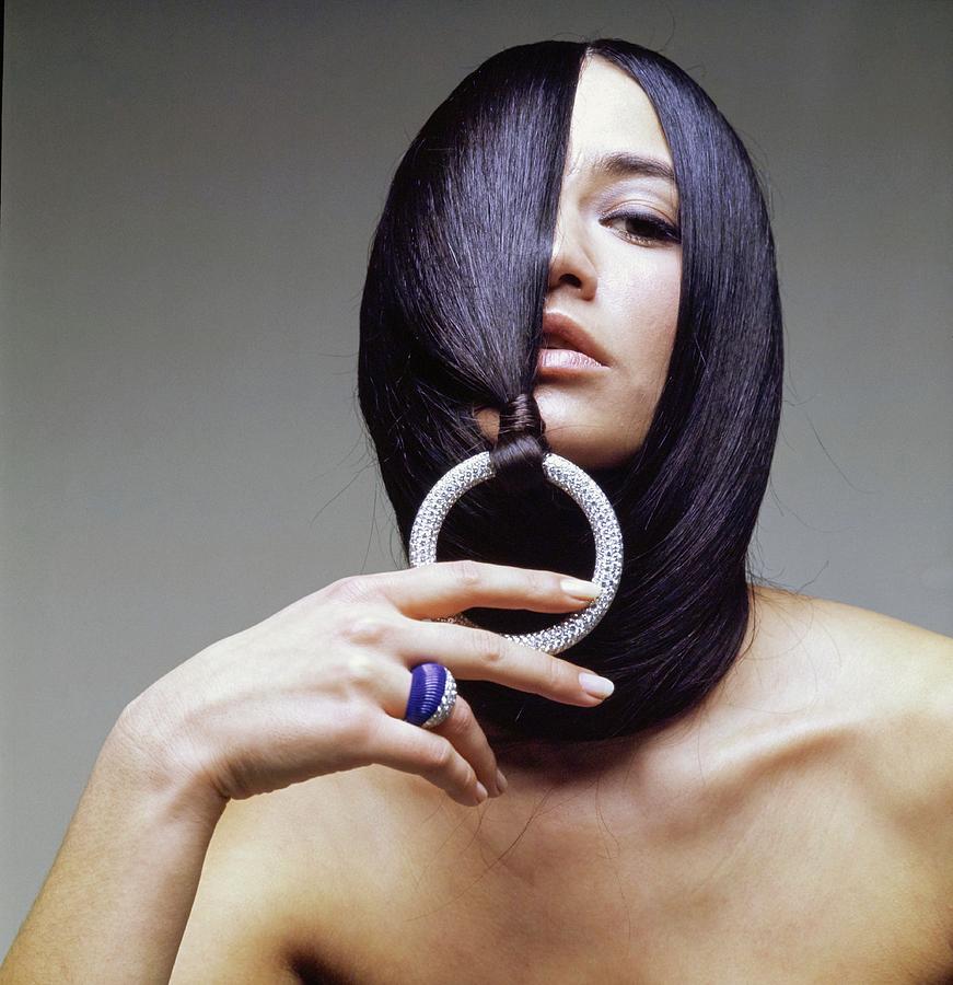 Model With Cartier Jewelry Photograph by Bert Stern