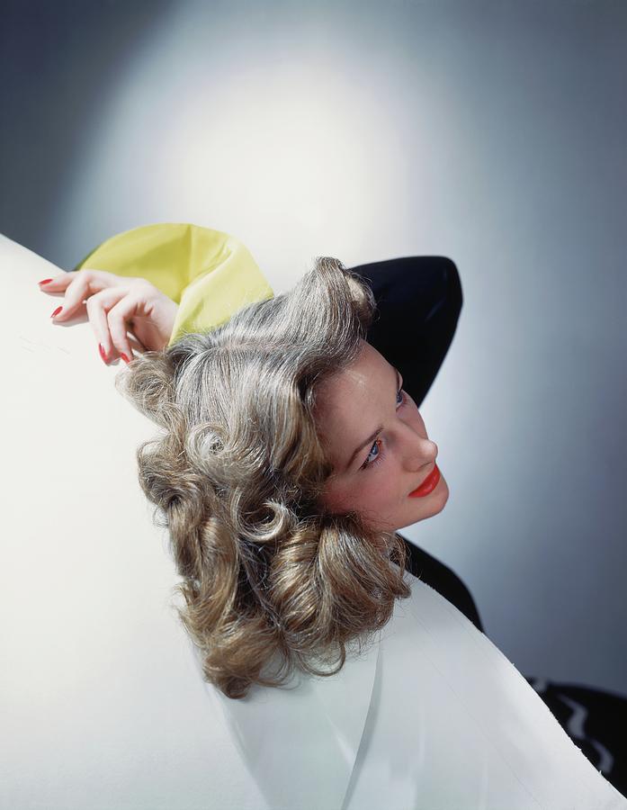 Model With Gray Hair Photograph by Horst P. Horst