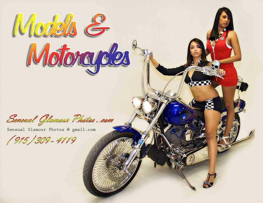 Models and Motorcycles_R Photograph by Walter Herrit